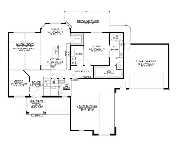 Home Plan - Country Floor Plan - Main Floor Plan #1064-349