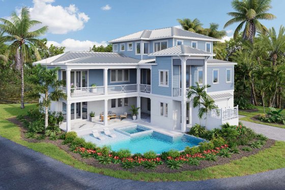 Exterior - Front Elevation 3 for Traditional House Plan #938-160 - 3 bed, 3.5 bath