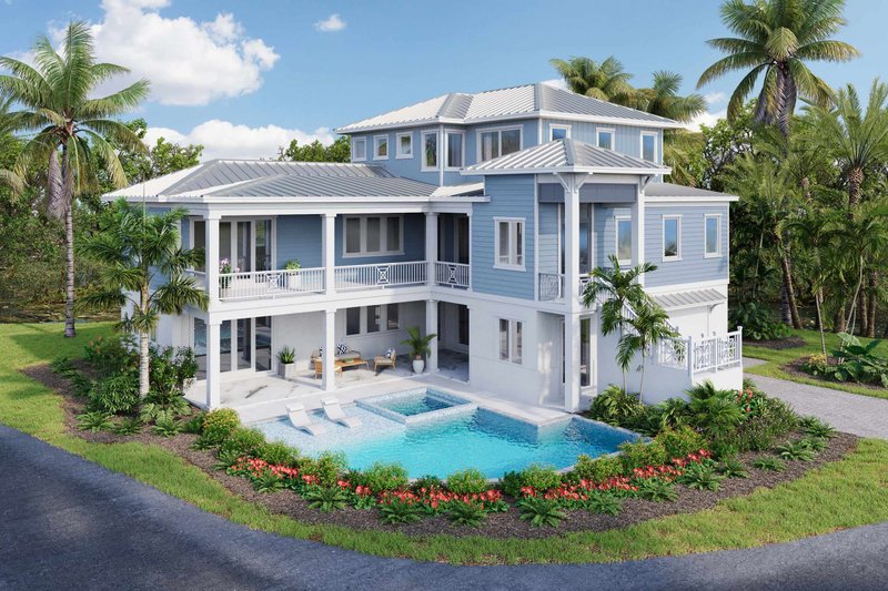 Home Plan - Exterior - Front Elevation 3 for Traditional House Plan #938-160 - 3 bed, 3.5 bath