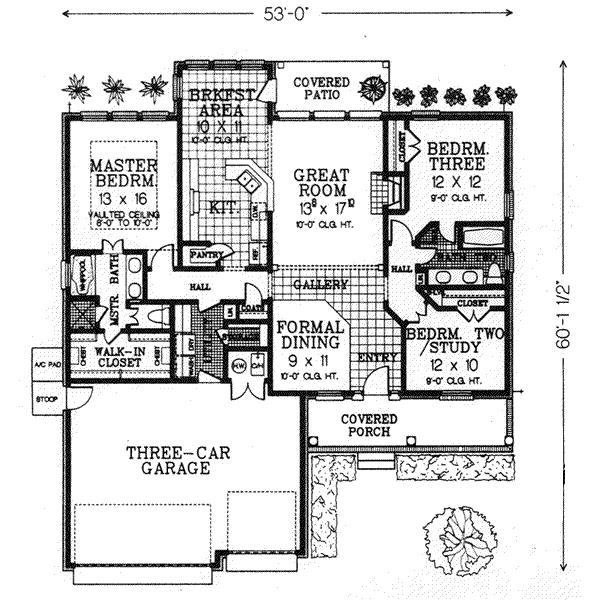 Dream House Plan - European Floor Plan - Main Floor Plan #310-578