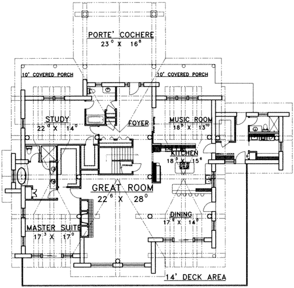 Home Plan - Modern Floor Plan - Main Floor Plan #117-487