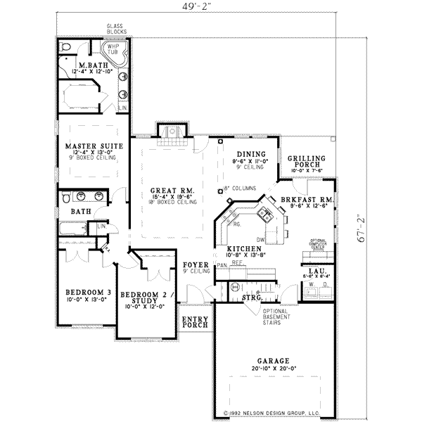 Southern Floor Plan - Main Floor Plan #17-445
