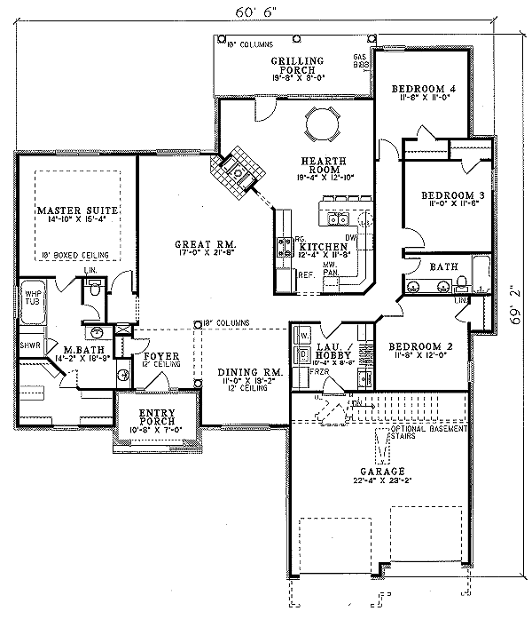 European Floor Plan - Main Floor Plan #17-150