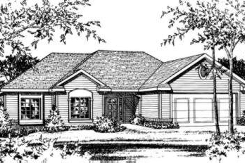 Architectural House Design - Traditional Exterior - Front Elevation Plan #20-1576