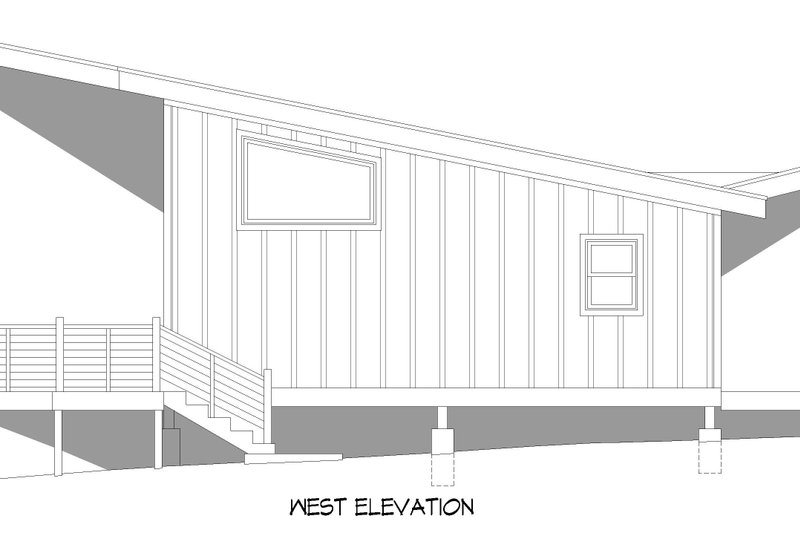House Blueprint - Exterior - Other Elevation 1 for Contemporary House Plan #932-1458 - 1 bed, 1 bath