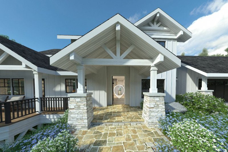 Dream House Plan - Exterior - Covered Porch for Craftsman House Plan #124-680 - 3 bed, 2.5 bath