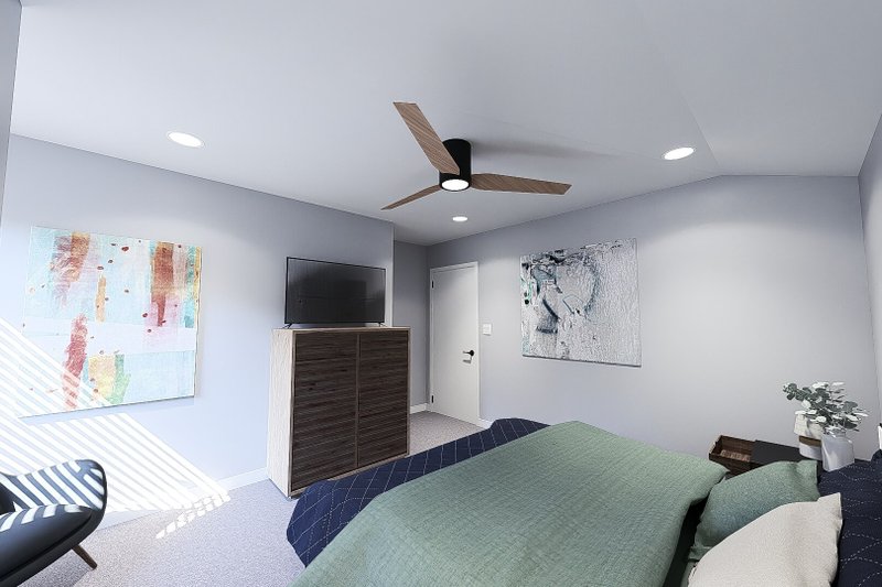 House Blueprint - Interior - Bedroom 2 for Modern House Plan #923-399 - 3 bed, 2 bath