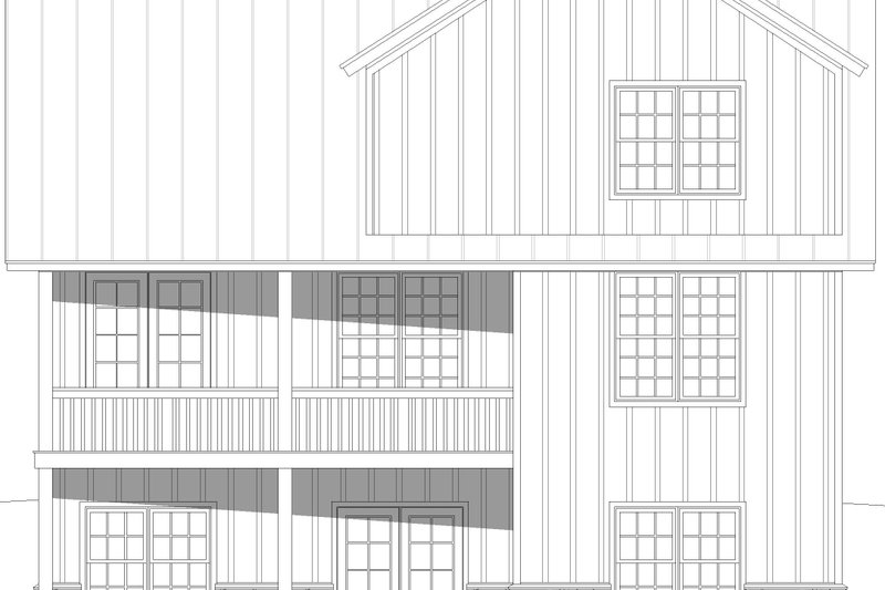 Home Plan - Exterior - Rear Elevation for Farmhouse House Plan #932-1067 - 3 bed, 2.6 bath