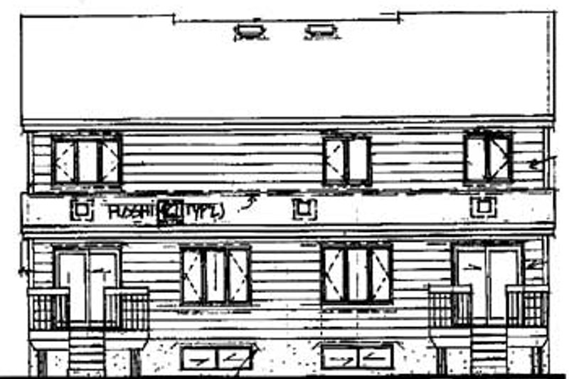 House Blueprint - Exterior - Rear Elevation for Traditional House Plan #25-4253 - 2 bed, 1.5 bath