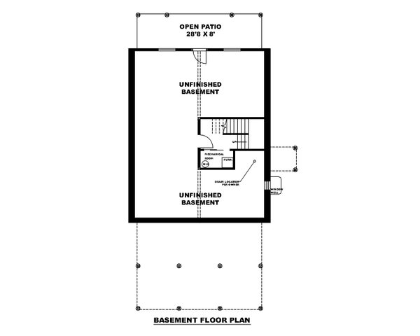 Cabin Floor Plan - Lower Floor Plan #117-1014