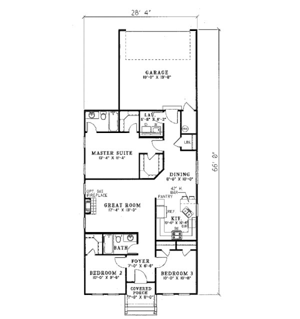 Home Plan - Cottage Floor Plan - Main Floor Plan #17-1052