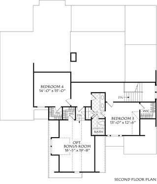 Floor Plan - Upper Floor for Farmhouse House Plan #927-1022 - 4 bed, 3 bath