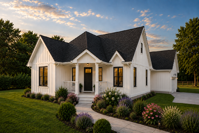 Exterior - Front Elevation 2 for Farmhouse House Plan #126-250 - 2 bed, 2 bath