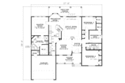European Style House Plan - 4 Beds 2 Baths 1911 Sq/Ft Plan #17-1112 