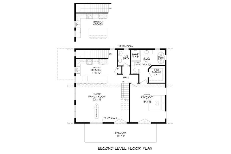 Dream House Plan - Floor Plan - Upper Floor for Contemporary House Plan #932-637 - 3 bed, 2.5 bath
