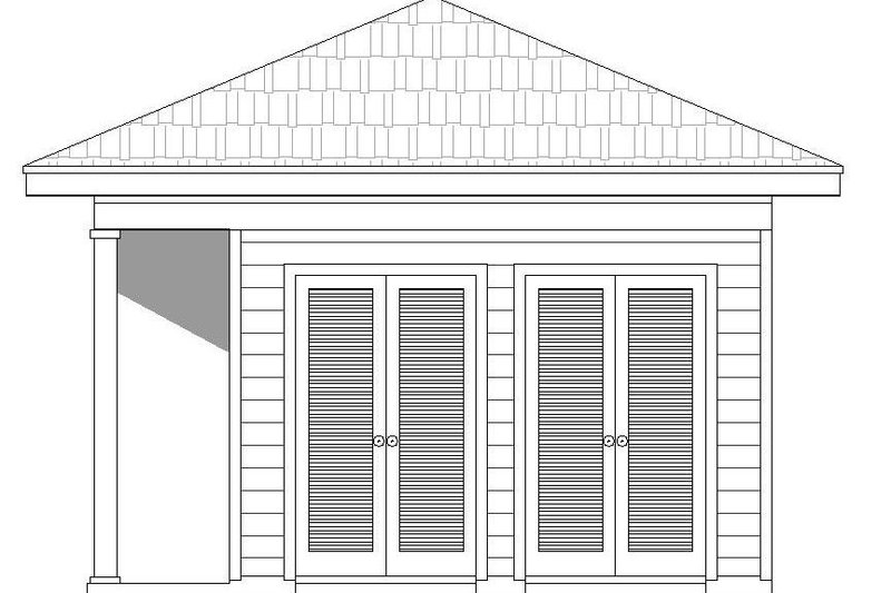 Home Plan - Exterior - Other Elevation 1 for Country House Plan #932-154, 1 bath