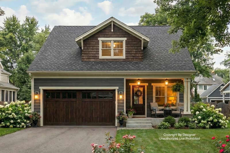 Architectural House Design - Exterior - Front Elevation 2 for Bungalow House Plan #51-1552 - 5 bed, 4 bath