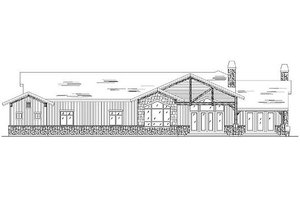 Exterior - Rear Elevation for Craftsman House Plan #5-308 - 8 bed, 5.5 bath