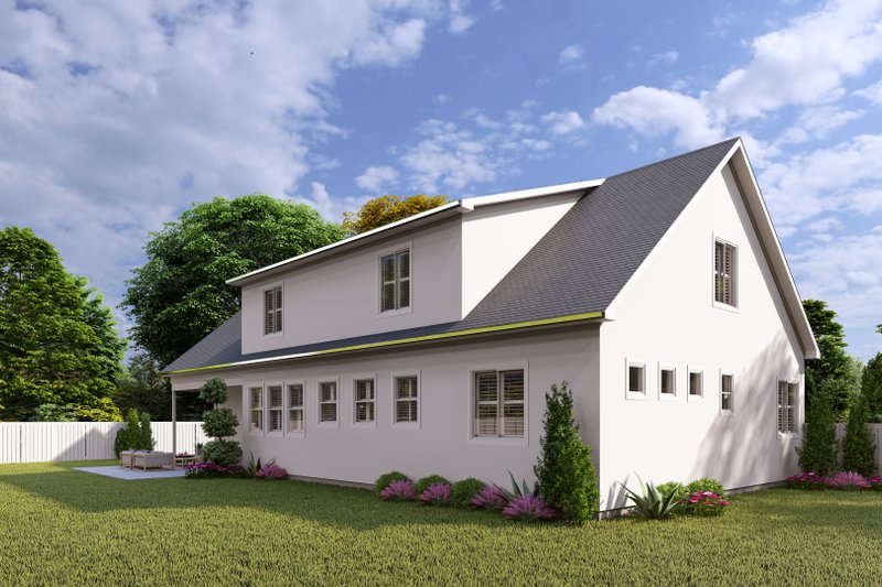 House Blueprint - Exterior - Rear Elevation for Traditional House Plan #1060-366 - 1 bed, 1.5 bath