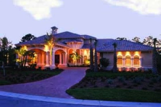 Exterior - Front Elevation for Mediterranean House Plan #115-111 - 4 bed, 5 bath