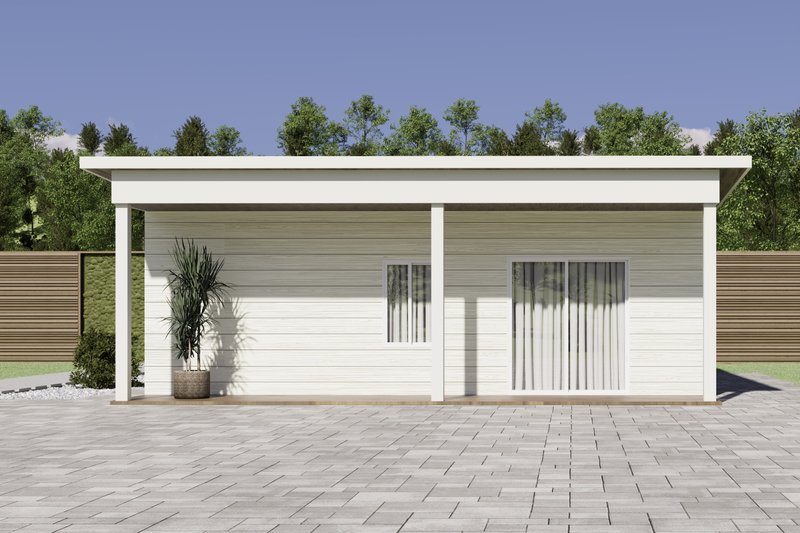 House Blueprint - Exterior - Front Elevation 4 for Beach House Plan #1106-63 - 2 bed, 2 bath