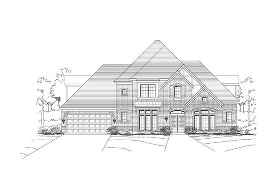 Exterior - Front Elevation 7 for Traditional House Plan #411-108 - 4 bed, 3.5 bath