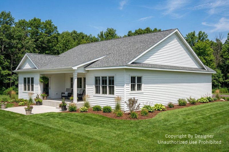 Architectural House Design - Exterior - Rear Elevation for Farmhouse House Plan #51-1519 - 3 bed, 2.5 bath