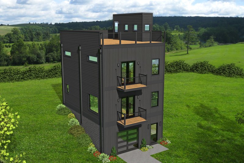 Dream House Plan - Contemporary Exterior - Front Elevation Plan #932-292