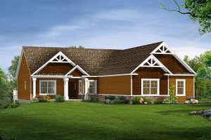 Architectural House Design - Craftsman Exterior - Front Elevation Plan #1057-10