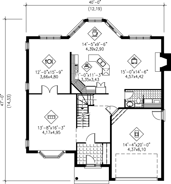 Traditional Floor Plan - Main Floor Plan #25-2110
