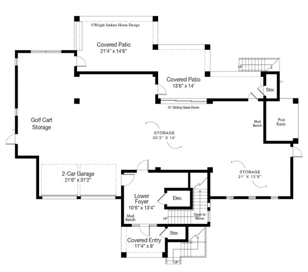 Cottage Floor Plan - Lower Floor Plan #938-162