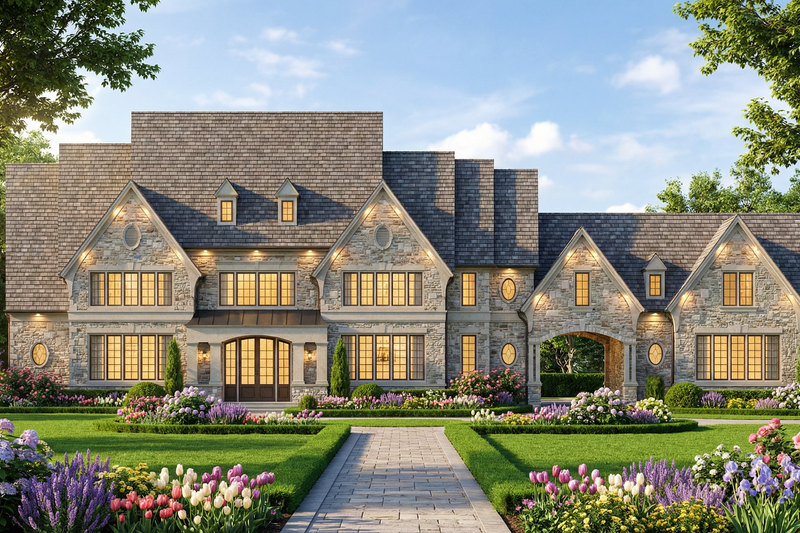 House Plan Design - Exterior - Front Elevation 5 for European House Plan #119-242 - 4 bed, 4.5 bath