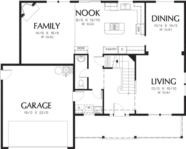 Home Plan - Traditional Floor Plan - Main Floor Plan #48-330