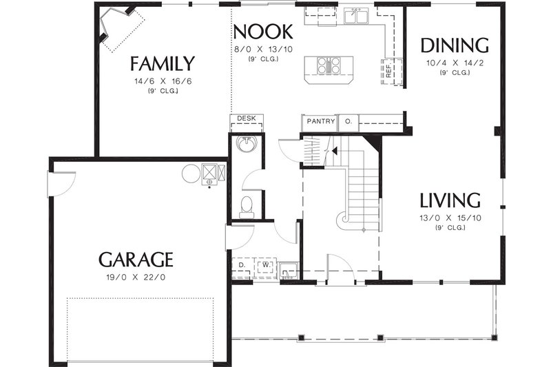Home Plan - Floor Plan - Main Floor for Traditional House Plan #48-330 - 3 bed, 2.5 bath