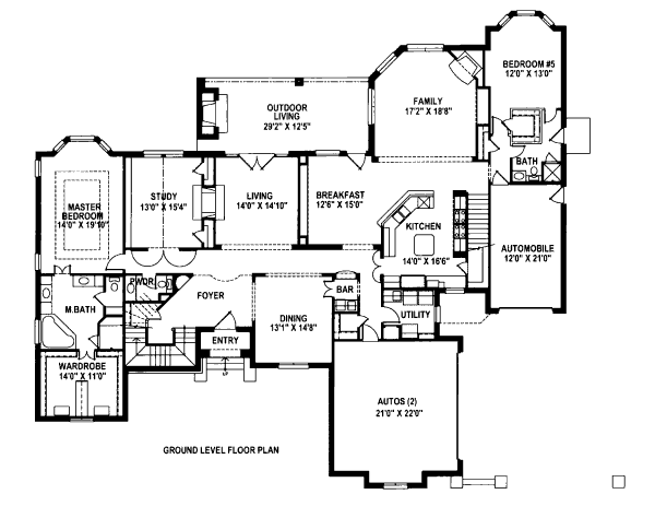 European Floor Plan - Main Floor Plan #141-325