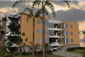Modern Exterior - Front Elevation Plan #535-15