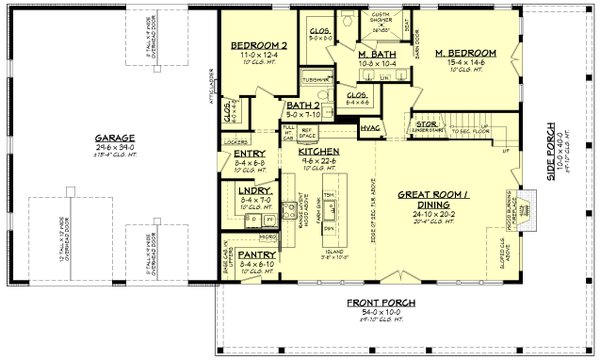 Barndominium Floor Plan - Main Floor Plan #430-340