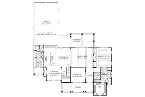 Floor Plan - Main Floor for Traditional House Plan #927-43 - 4 bed, 3.5 bath
