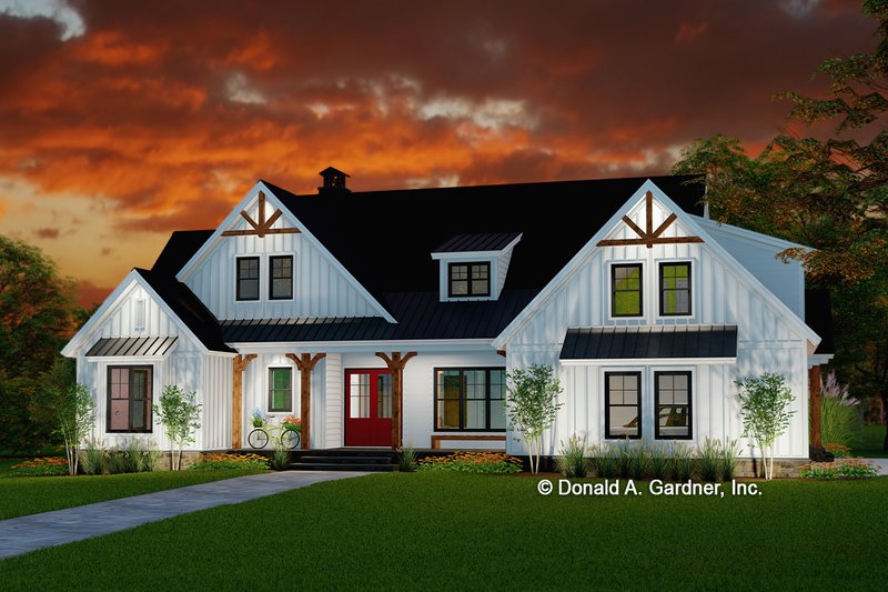 House Plan Design - Exterior - Front Elevation 4 for Farmhouse House Plan #929-1086 - 3 bed, 2.5 bath