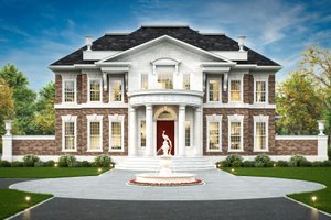 House Plan Design - Exterior - Front Elevation for Classical House Plan #119-253 - 5 bed, 3.5 bath