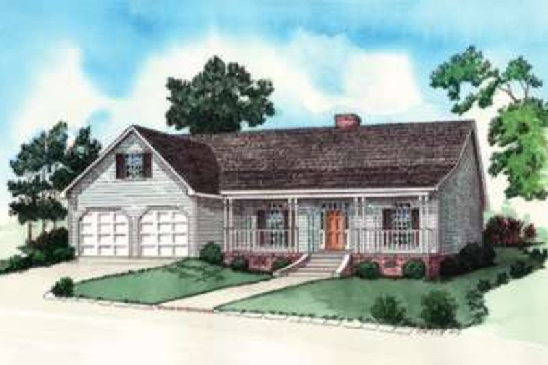 Country Style House Plan - 3 Beds 2 Baths 1768 Sq/Ft Plan #16-291