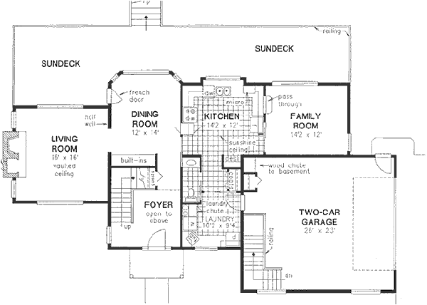 Traditional Floor Plan - Main Floor Plan #18-9118
