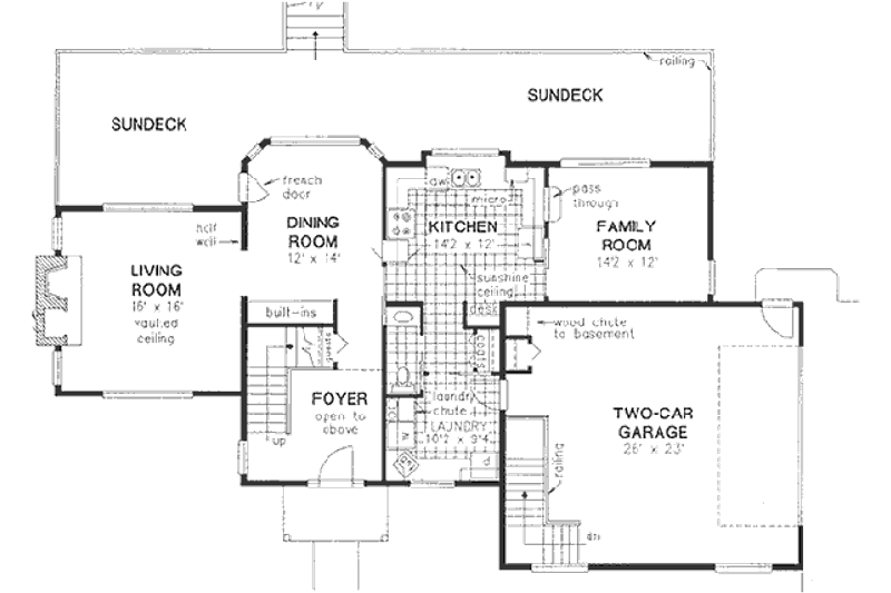 Home Plan - Floor Plan - Main Floor for Traditional House Plan #18-9118 - 4 bed, 2.5 bath