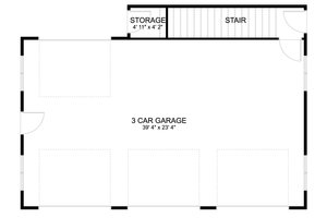 Floor Plan - Main Floor for Colonial House Plan #1060-158, 0.5 bath