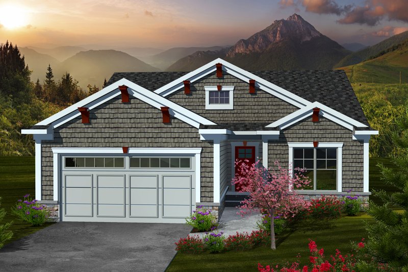 Home Plan - Traditional Exterior - Front Elevation Plan #70-1110
