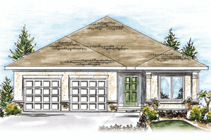 Traditional Exterior - Front Elevation Plan #20-1615