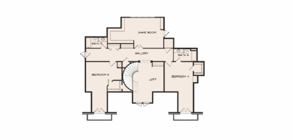 European Floor Plan - Upper Floor Plan #140-156