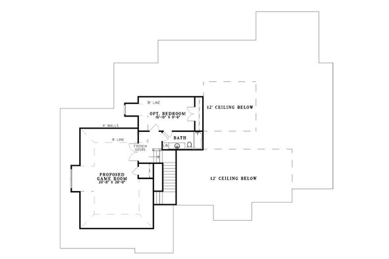 Floor Plan - Upper Floor for Traditional House Plan #17-2514 - 3 bed, 2.5 bath