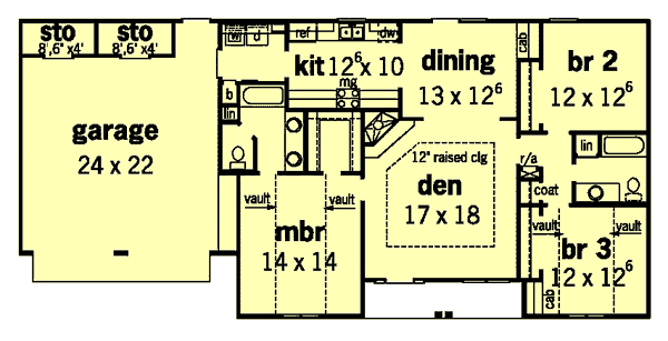 Traditional Floor Plan - Main Floor Plan #16-181