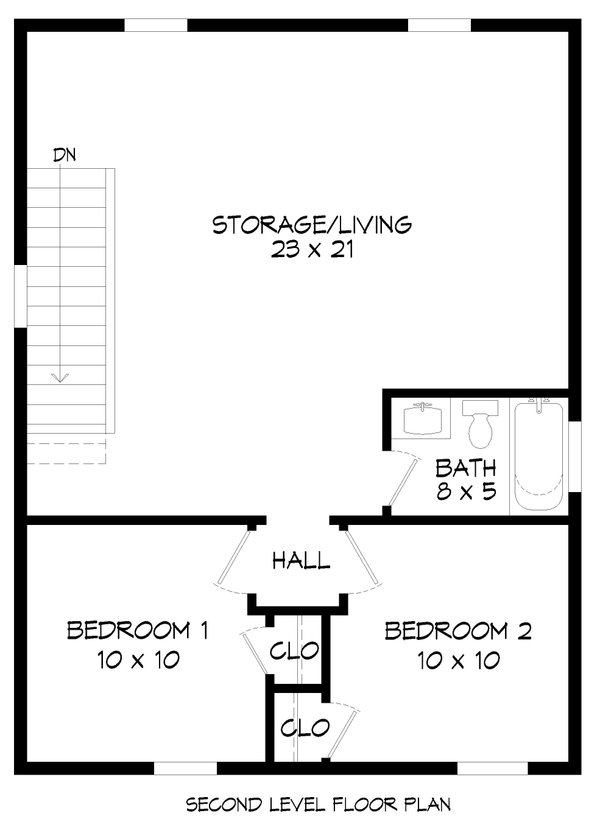 Contemporary Floor Plan - Upper Floor Plan #932-932